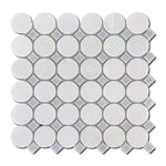 Mineralis Blue Mix Circle Marble Polished Mosaic Tile - American Tile Depot