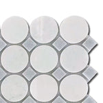 Mineralis Blue Mix Circle Marble Polished Mosaic Tile - American Tile Depot