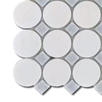 Mineralis Blue Mix Circle Marble Polished Mosaic Tile - American Tile Depot