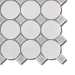 Mineralis Blue Mix Circle Marble Polished Mosaic Tile - American Tile Depot
