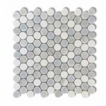 Mineralis Blue Mix Penny Round Marble Polished Mosaic Tile - American Tile Depot