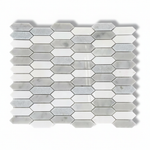 Mineralis Blue Mix Picket Marble Polished Mosaic Tile - American Tile Depot