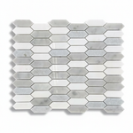 Mineralis Blue Mix Picket Marble Polished Mosaic Tile - American Tile Depot