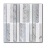 Mineralis Blue Mix Stacked Marble Polished Mosaic Tile - American Tile Depot