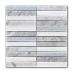 Mineralis Blue Mix Stacked Marble Polished Mosaic Tile - American Tile Depot