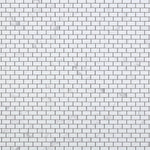 Borneo Carrara Pre Matte Brick Marble Laminated Porcelain Mosaic Tile Borneo Carrara Pre Matte Brick Marble Laminated Porcelain Mosaic Tile - American Tile Depot