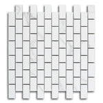 Borneo Carrara Pre Matte Brick Marble Laminated Porcelain Mosaic Tile Borneo Carrara Pre Matte Brick Marble Laminated Porcelain Mosaic Tile - American Tile Depot