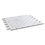 Borneo Carrara Pre Polished Brick Marble Laminated Porcelain Mosaic Tile Borneo Carrara Pre Polished Brick Marble Laminated Porcelain Mosaic Tile - American Tile Depot