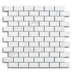 Borneo Carrara Pre Polished Brick Marble Laminated Porcelain Mosaic Tile Borneo Carrara Pre Polished Brick Marble Laminated Porcelain Mosaic Tile - American Tile Depot