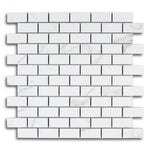 Borneo Carrara Pre Polished Brick Marble Laminated Porcelain Mosaic Tile Borneo Carrara Pre Polished Brick Marble Laminated Porcelain Mosaic Tile - American Tile Depot