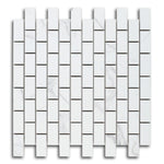 Borneo Carrara Pre Polished Brick Marble Laminated Porcelain Mosaic Tile Borneo Carrara Pre Polished Brick Marble Laminated Porcelain Mosaic Tile - American Tile Depot