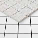 Borneo Roy White Matte Square Marble Laminated Porcelain Mosaic Tile Borneo Roy White Matte Square Marble Laminated Porcelain Mosaic Tile - American Tile Depot