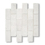 2x4 White Pearl / Botticino Marble Tumbled Brick Mosaic Tile - American Tile Depot