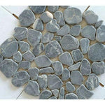Brook Blue Stone Pebble Marble Tumbled Mosaic Tile Brook Blue Stone Pebble Marble Tumbled Mosaic Tile - American Tile Depot