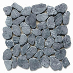 Brook Blue Stone Pebble Marble Tumbled Mosaic Tile Brook Blue Stone Pebble Marble Tumbled Mosaic Tile - American Tile Depot