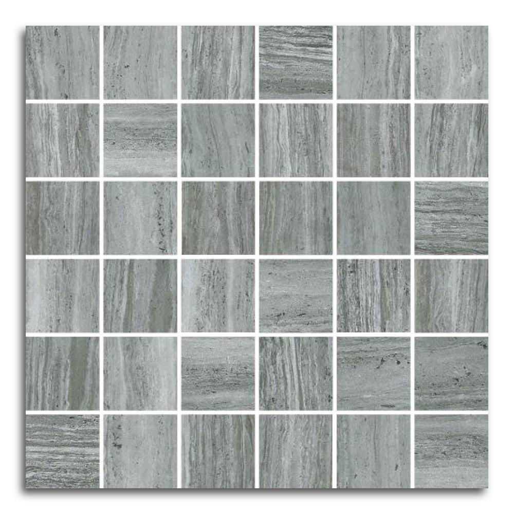 Brook Grey Matte Square Porcelain Mosaic Tile Brook Grey Matte Square Porcelain Mosaic Tile - American Tile Depot
