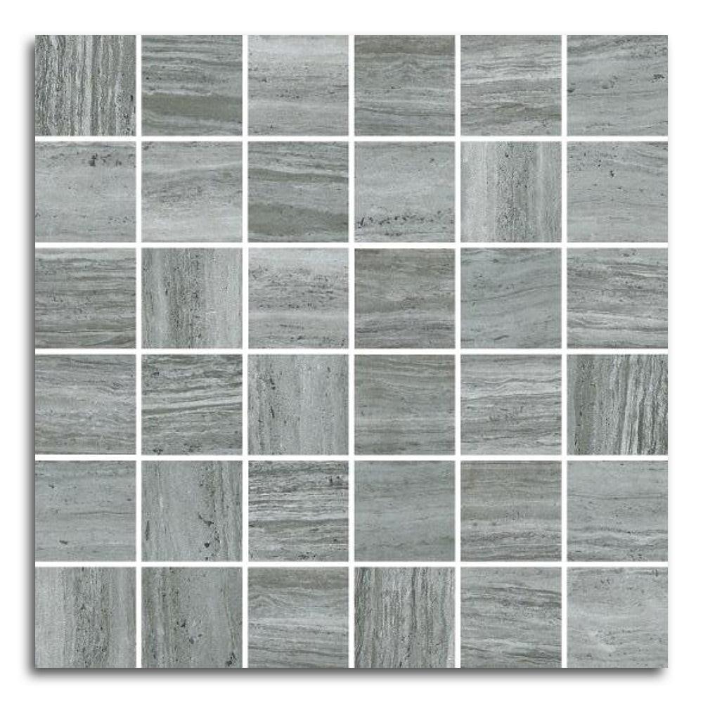 Brook Grey Matte Square Porcelain Mosaic Tile Brook Grey Matte Square Porcelain Mosaic Tile - American Tile Depot