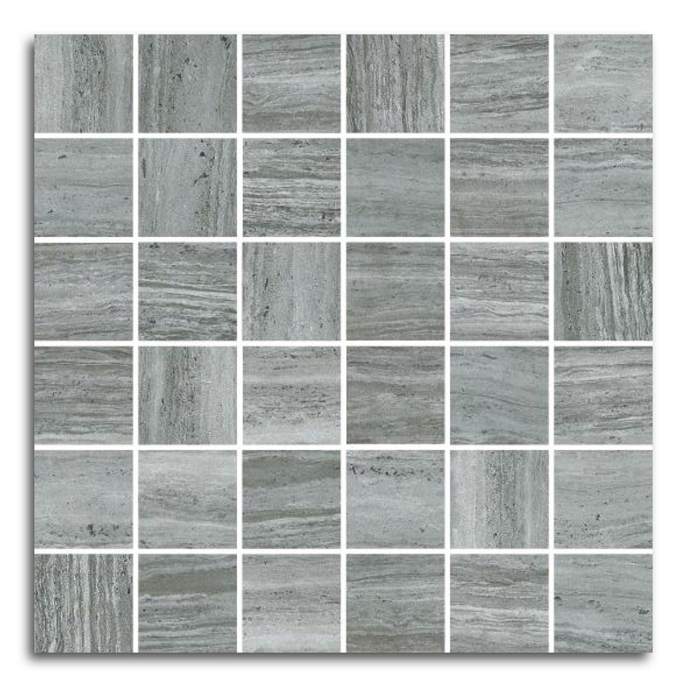 Brook Grey Matte Square Porcelain Mosaic Tile Brook Grey Matte Square Porcelain Mosaic Tile - American Tile Depot