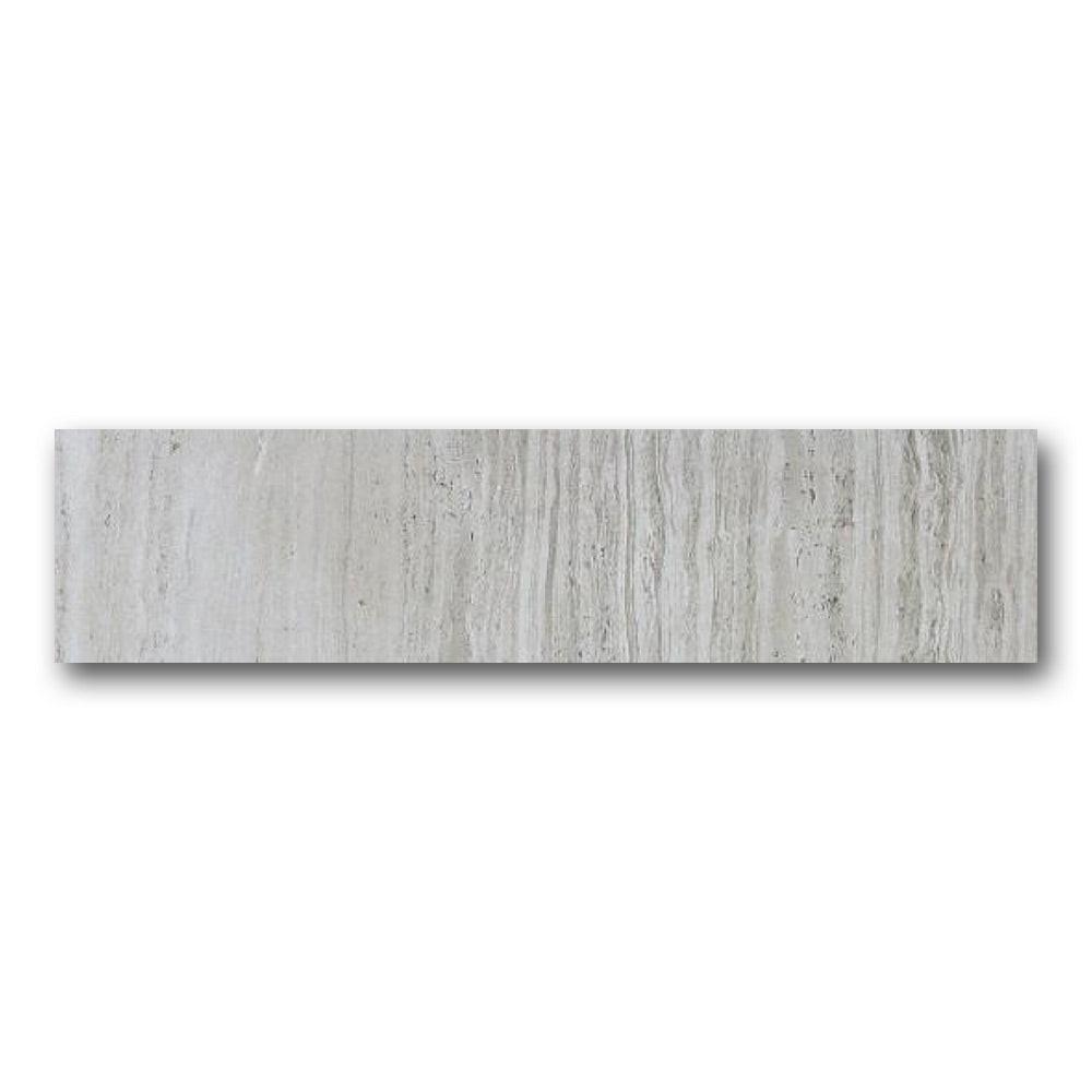 Brook Silver Lappato Bullnose 4x12 Molding Trim Brook Silver Lappato Bullnose 4x12 Molding Trim - American Tile Depot