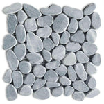 Brook Stormy Grey Pebble Marble Tumbled Mosaic Tile Brook Stormy Grey Pebble Marble Tumbled Mosaic Tile - American Tile Depot