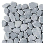 Brook Stormy Grey Pebble Marble Tumbled Mosaic Tile Brook Stormy Grey Pebble Marble Tumbled Mosaic Tile - American Tile Depot