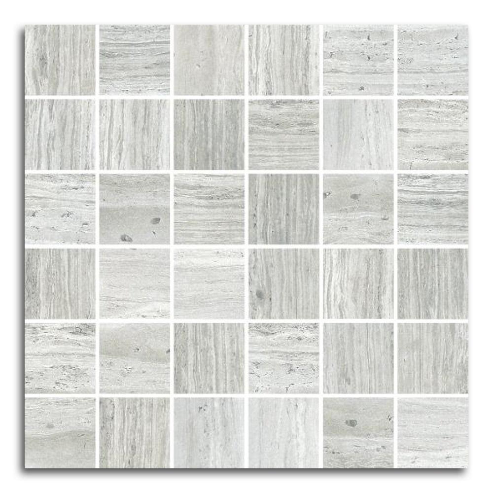 Brook White Matte Square Porcelain Mosaic Tile Brook White Matte Square Porcelain Mosaic Tile - American Tile Depot