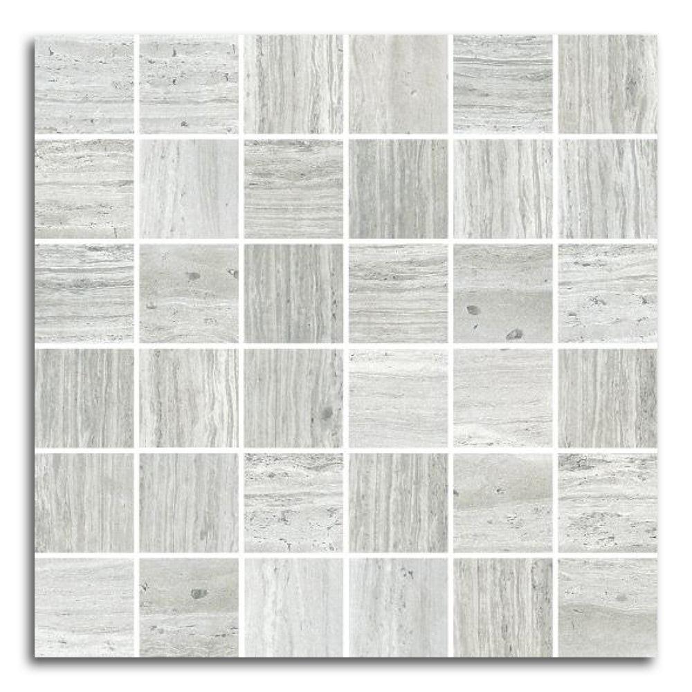 Brook White Matte Square Porcelain Mosaic Tile Brook White Matte Square Porcelain Mosaic Tile - American Tile Depot