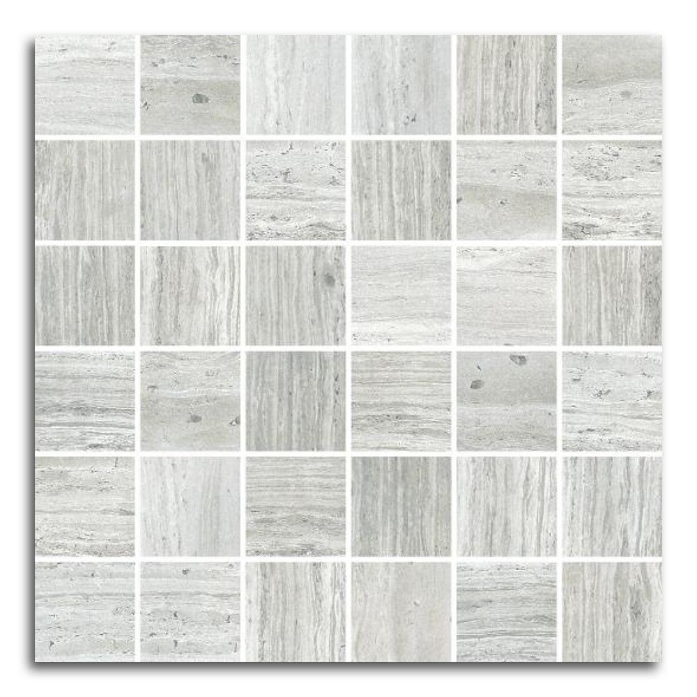 Brook White Matte Square Porcelain Mosaic Tile Brook White Matte Square Porcelain Mosaic Tile - American Tile Depot