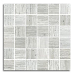Brook White Matte Square Porcelain Mosaic Tile Brook White Matte Square Porcelain Mosaic Tile - American Tile Depot