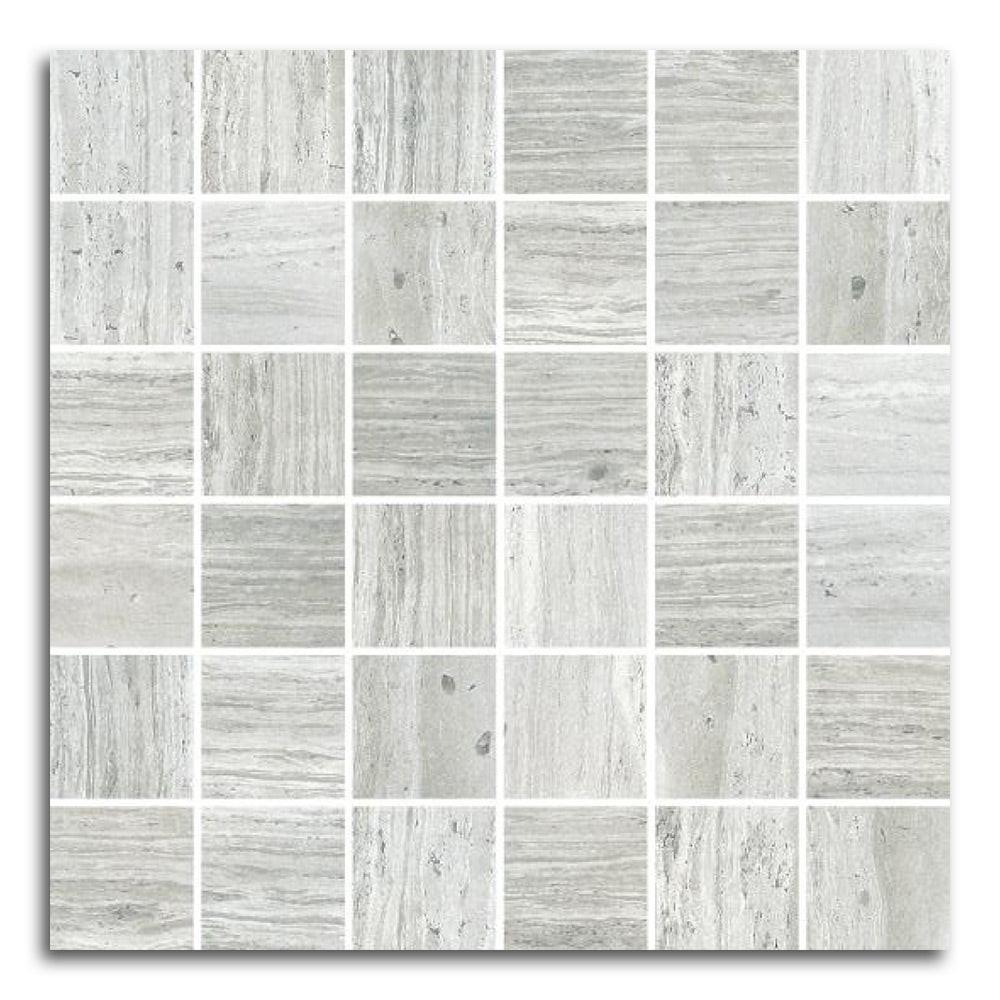 Brook White Matte Square Porcelain Mosaic Tile Brook White Matte Square Porcelain Mosaic Tile - American Tile Depot