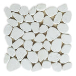 Brook White Pebble Marble Tumbled Mosaic Tile Brook White Pebble Marble Tumbled Mosaic Tile - American Tile Depot