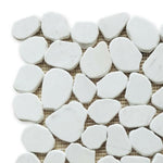 Brook White Pebble Marble Tumbled Mosaic Tile Brook White Pebble Marble Tumbled Mosaic Tile - American Tile Depot