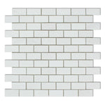 CLEARANCE - 1x2 Thassos White Marble Honed Brick Mosaic Tile CLEARANCE - 1x2 Thassos White Marble Honed Brick Mosaic Tile - American Tile Depot