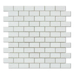 CLEARANCE - 1x2 Thassos White Marble Honed Brick Mosaic Tile CLEARANCE - 1x2 Thassos White Marble Honed Brick Mosaic Tile - American Tile Depot