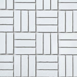 CLEARANCE – 1x3 Color Wheel Arctic White Lattice Weave Glossy Ceramic Mosaic Tile CLEARANCE – 1x3 Color Wheel Arctic White Lattice Weave Glossy Ceramic Mosaic Tile - American Tile Depot