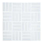 CLEARANCE – 1x3 Color Wheel Arctic White Lattice Weave Glossy Ceramic Mosaic Tile CLEARANCE – 1x3 Color Wheel Arctic White Lattice Weave Glossy Ceramic Mosaic Tile - American Tile Depot