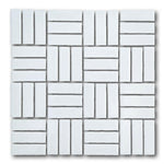 CLEARANCE – 1x3 Color Wheel Arctic White Lattice Weave Glossy Ceramic Mosaic Tile CLEARANCE – 1x3 Color Wheel Arctic White Lattice Weave Glossy Ceramic Mosaic Tile - American Tile Depot