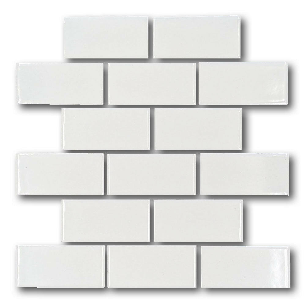 CLEARANCE – 2x4 Rittenhouse Arctic White Semi Gloss Ceramic Mosaic Wall Tile CLEARANCE – 2x4 Rittenhouse Arctic White Semi Gloss Ceramic Mosaic Wall Tile - American Tile Depot
