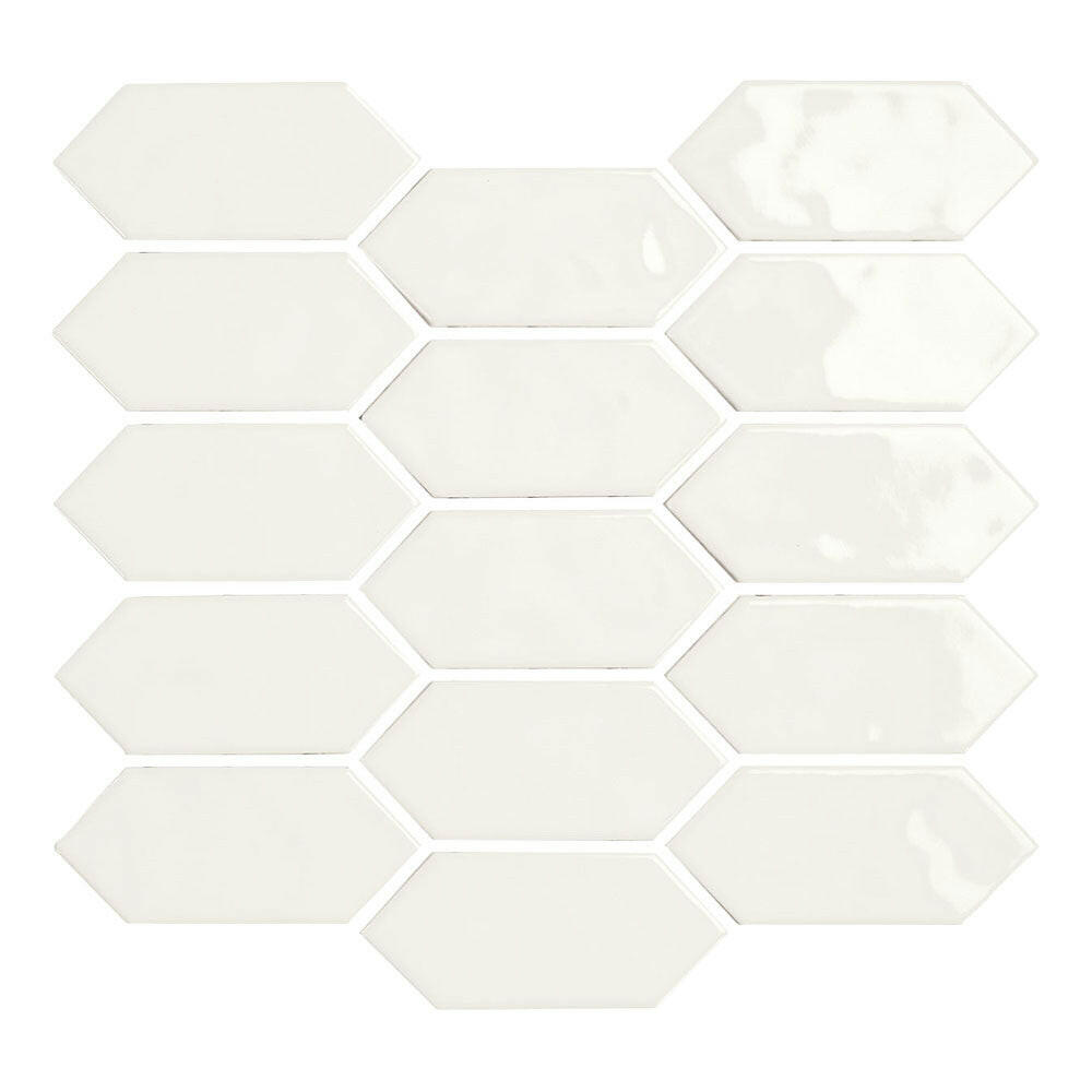 CLEARANCE – 2x5 Mythology Santorini Picket Fence Glossy Ceramic Mosaic Wall Tile CLEARANCE – 2x5 Mythology Santorini Picket Fence Glossy Ceramic Mosaic Wall Tile - American Tile Depot