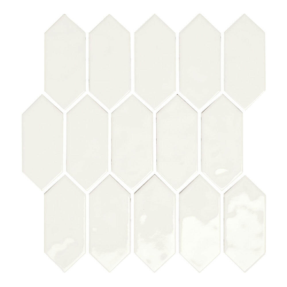 CLEARANCE – 2x5 Mythology Santorini Picket Fence Glossy Ceramic Mosaic Wall Tile CLEARANCE – 2x5 Mythology Santorini Picket Fence Glossy Ceramic Mosaic Wall Tile - American Tile Depot
