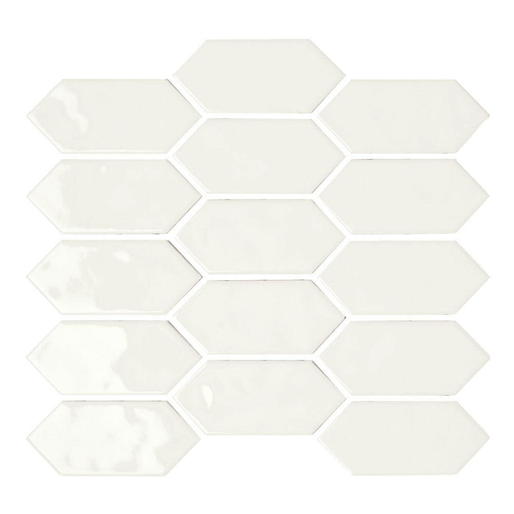 CLEARANCE – 2x5 Mythology Santorini Picket Fence Glossy Ceramic Mosaic Wall Tile CLEARANCE – 2x5 Mythology Santorini Picket Fence Glossy Ceramic Mosaic Wall Tile - American Tile Depot