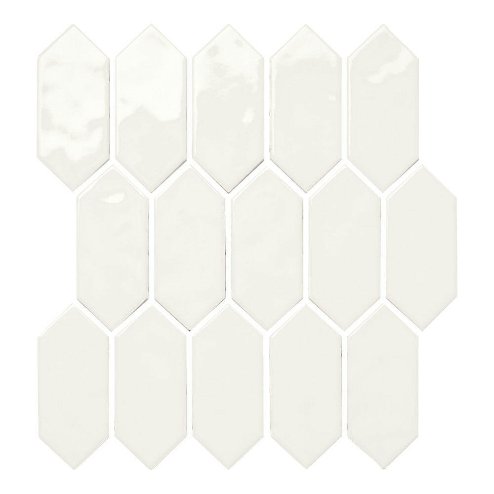 CLEARANCE – 2x5 Mythology Santorini Picket Fence Glossy Ceramic Mosaic Wall Tile CLEARANCE – 2x5 Mythology Santorini Picket Fence Glossy Ceramic Mosaic Wall Tile - American Tile Depot