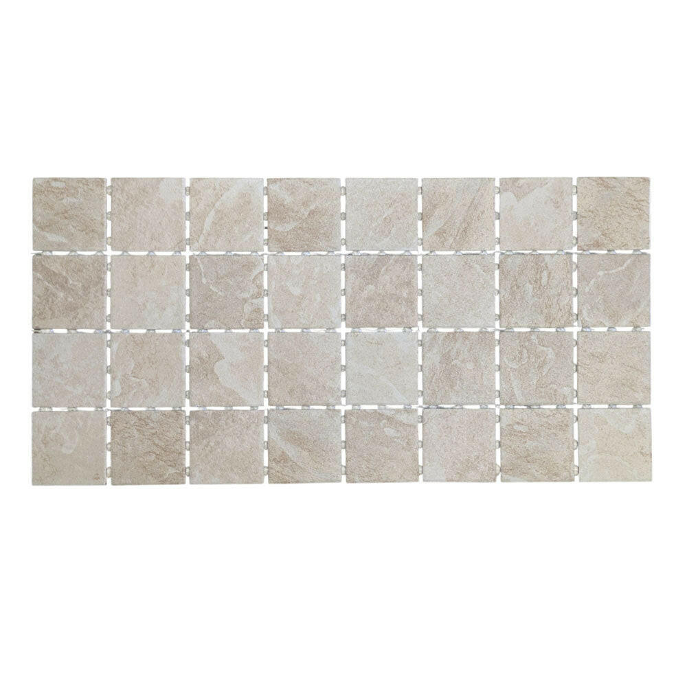 CLEARANCE – 3x3 Continental Slate Egyptian Beige Matte Ceramic Mosaic Tile - American Tile Depot