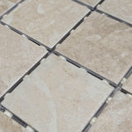 CLEARANCE – 3x3 Continental Slate Egyptian Beige Matte Ceramic Mosaic Tile - American Tile Depot