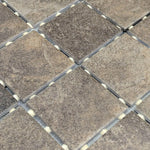 CLEARANCE – 3x3 Continental Slate Moroccan Brown Matte Ceramic Mosaic Tile - American Tile Depot
