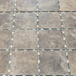 CLEARANCE – 3x3 Continental Slate Moroccan Brown Matte Ceramic Mosaic Tile - American Tile Depot