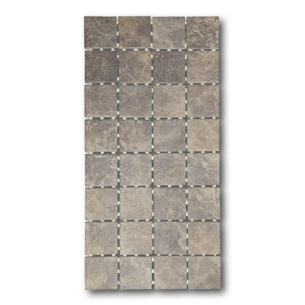 CLEARANCE – 3x3 Continental Slate Moroccan Brown Matte Ceramic Mosaic Tile - American Tile Depot