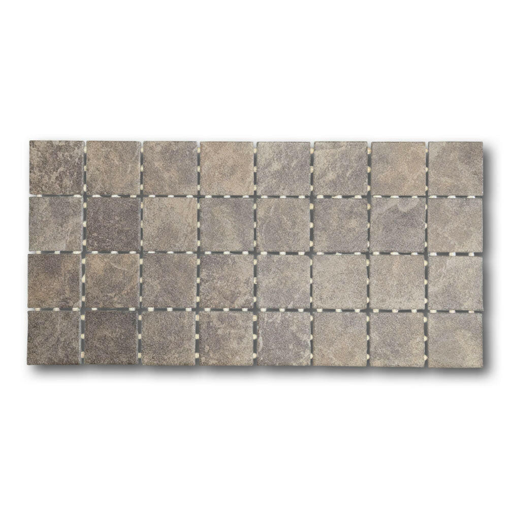 CLEARANCE – 3x3 Continental Slate Moroccan Brown Matte Ceramic Mosaic Tile - American Tile Depot