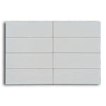 CLEARANCE - 4x12 Color Story Ice White Glossy Ceramic Wall Tile CLEARANCE - 4x12 Color Story Ice White Glossy Ceramic Wall Tile - American Tile Depot