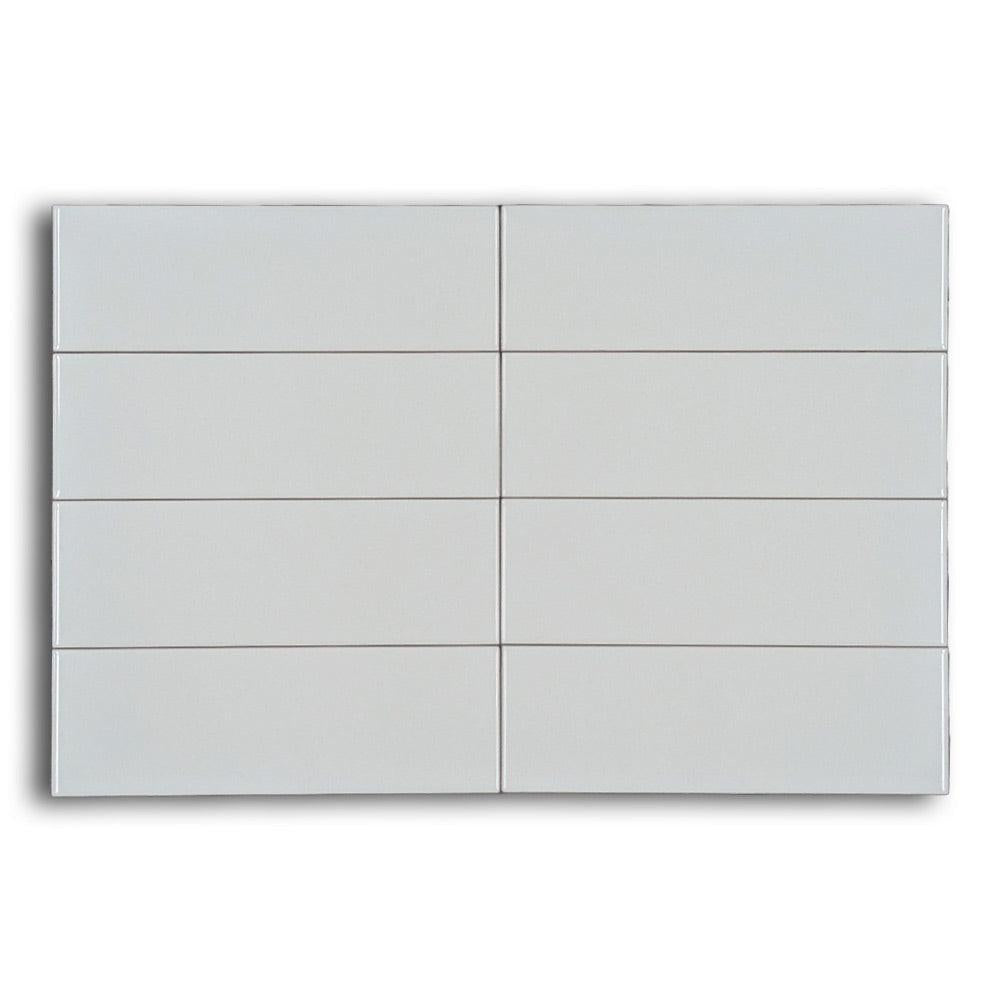 CLEARANCE - 4x12 Color Story Ice White Glossy Ceramic Wall Tile CLEARANCE - 4x12 Color Story Ice White Glossy Ceramic Wall Tile - American Tile Depot